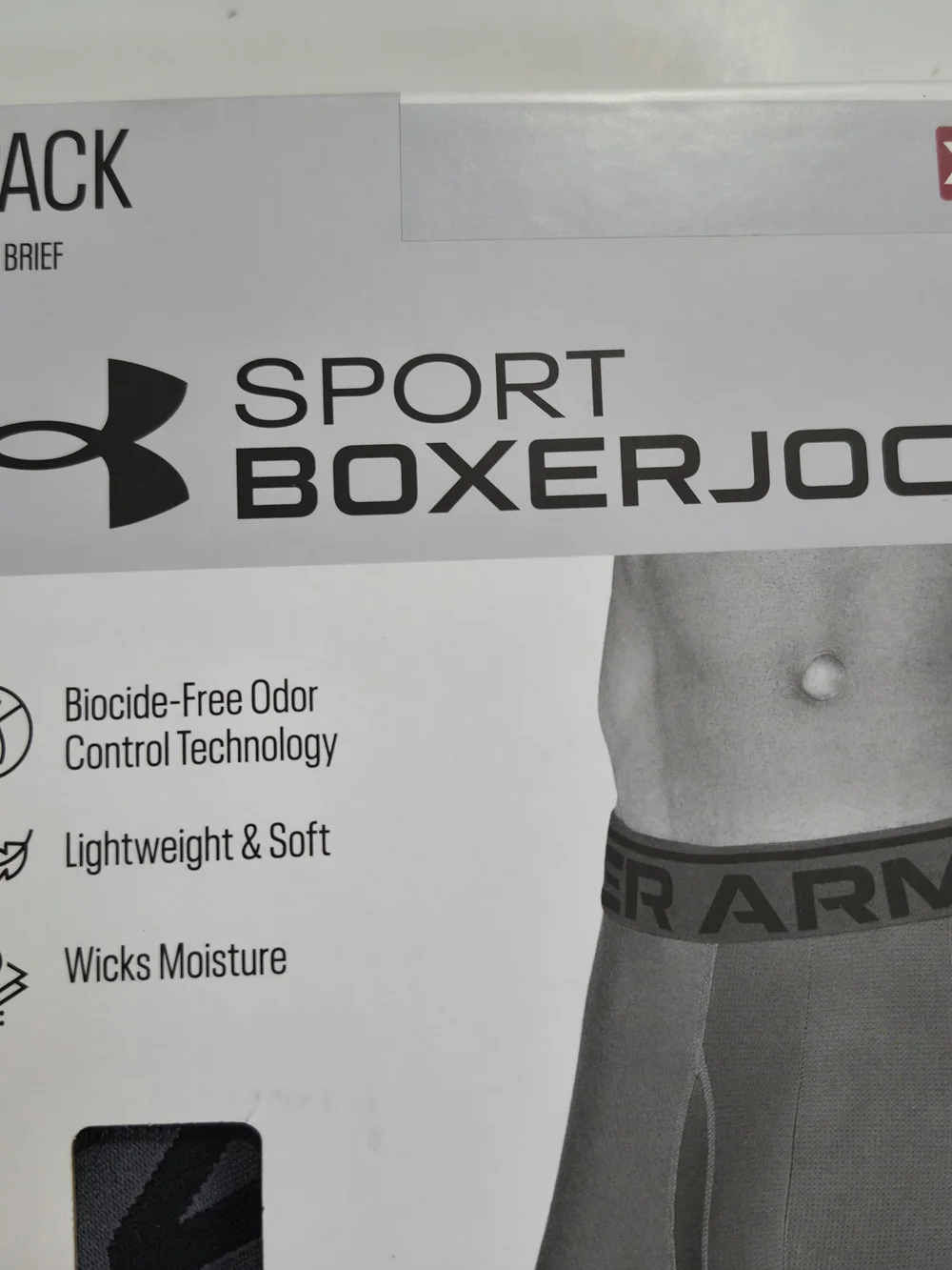 Under Armour Sport Boxerjock Men's Boxer Briefs - Black (3 Pack) Size XL